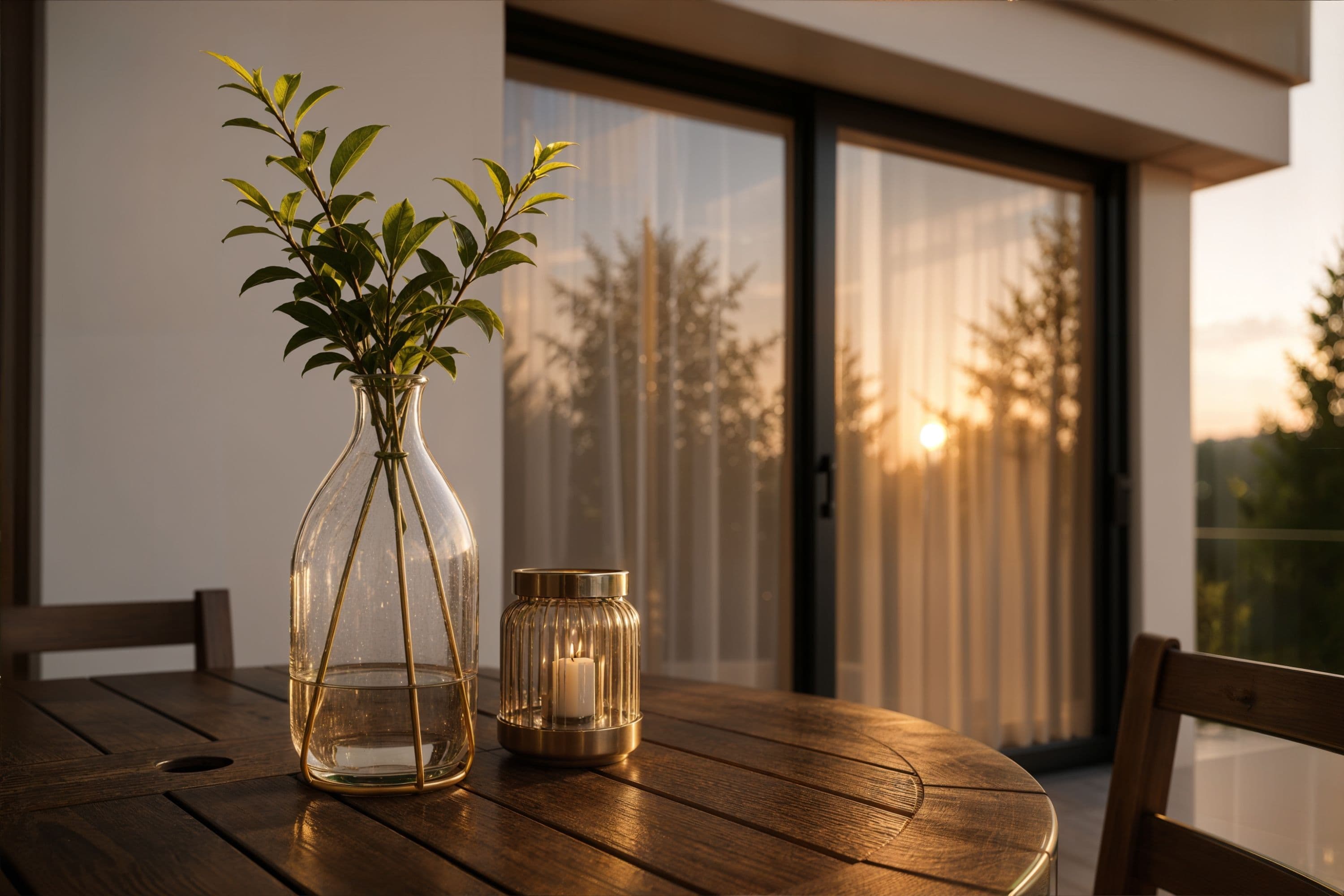 Maretset terrace at sunset