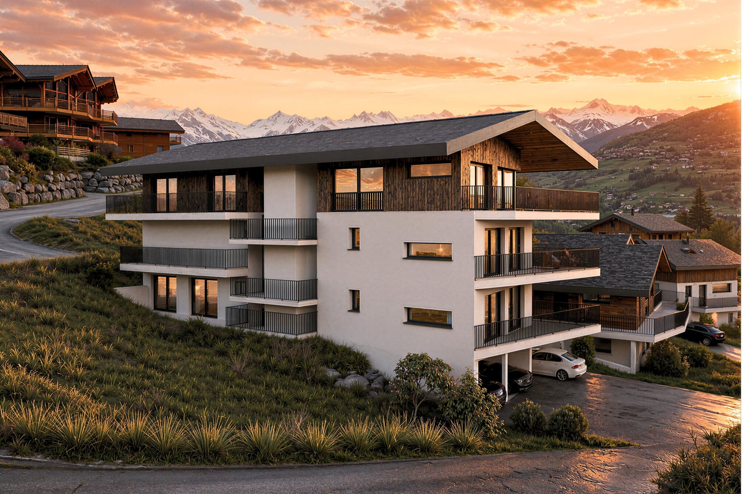 Maretset exterior at sunset